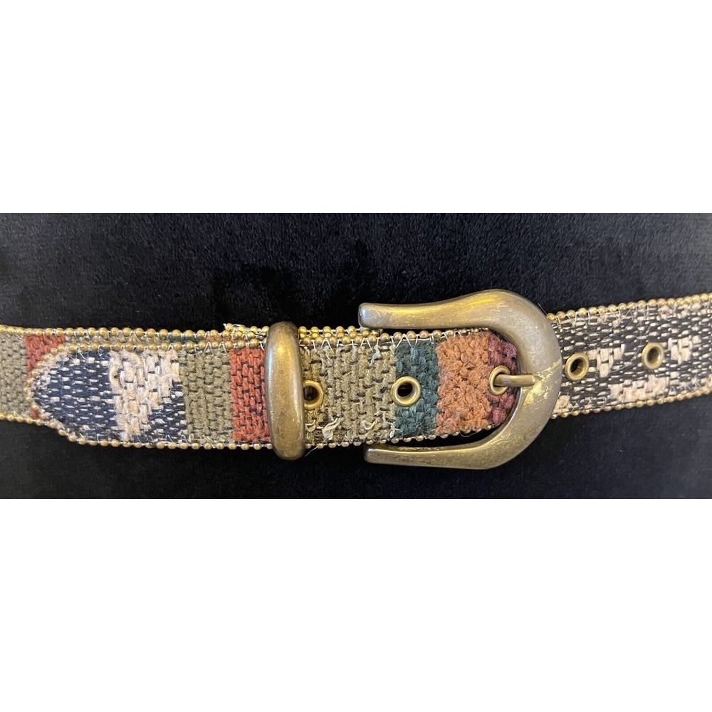 Western Style Woven Belt Multicolored 35"
